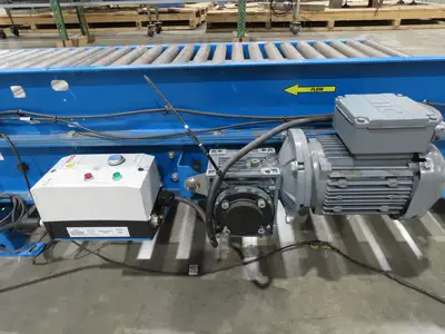 Hytrol 58"W x 15'L Pallet Conveyor 2.5"Roller 51.5"BF 3PH EZ-Logic Zones 30FPM