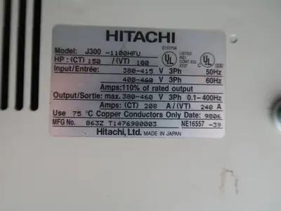 USED HITACHI J300-1100HFU, 3PR-0255C3H