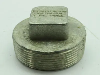 EN SA182 3M B16 F304L/304 4504 3" Stainless Steel Plug