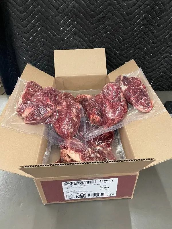 K - Two Rivers Beef Ribeye Roll Steak - Fat Added, Needle Tenderized - 10.3 lb (4 Pack)