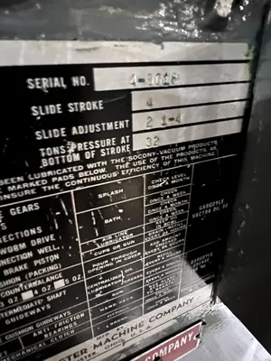 1954 MINSTER #4 OBI / Gap Frame Press | Universal Press & Machinery (UPM) (8)