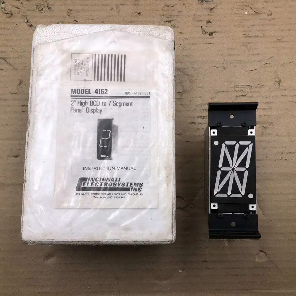 Cincinnati Electrosystems 4162-15 Rev. C 2″ High BCD to 7 Segment Panel Display -NIB