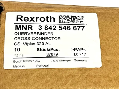 3842546677 | Bosch Rexroth  Cross-Connector VFPlus 320al LOT OF 6 - New Other