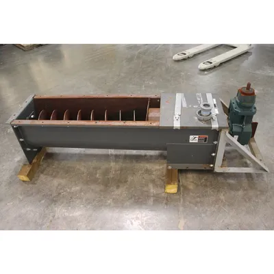 Used 12" Dia. X 5' long Carbon Steel Screw Auger Feeder [PART]