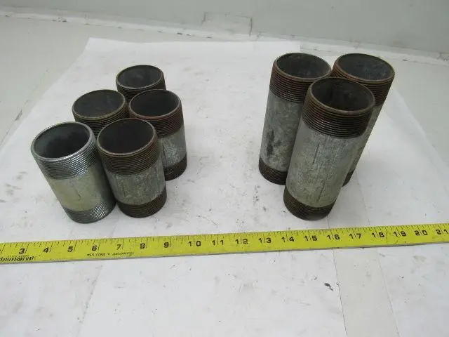 2"x 6 & 2"x 4" Rigid Steel Galvanized Conduit Nipple Lot of 8