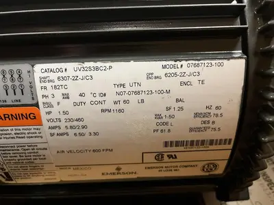 New | in-Stock EMERSON UV32S3BC2-P Motors (misc) | Surplus Asset Holdings #1204970