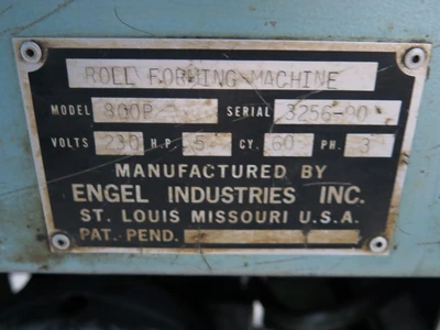 USED ENGEL 800P HIGH SPEED ROLLFORMER