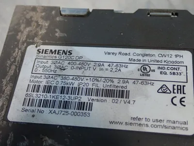 Used SIEMENS 6SL32101KE123UP2 Power Converters - Battery Chargers Ohio US | HGR 24 #751948