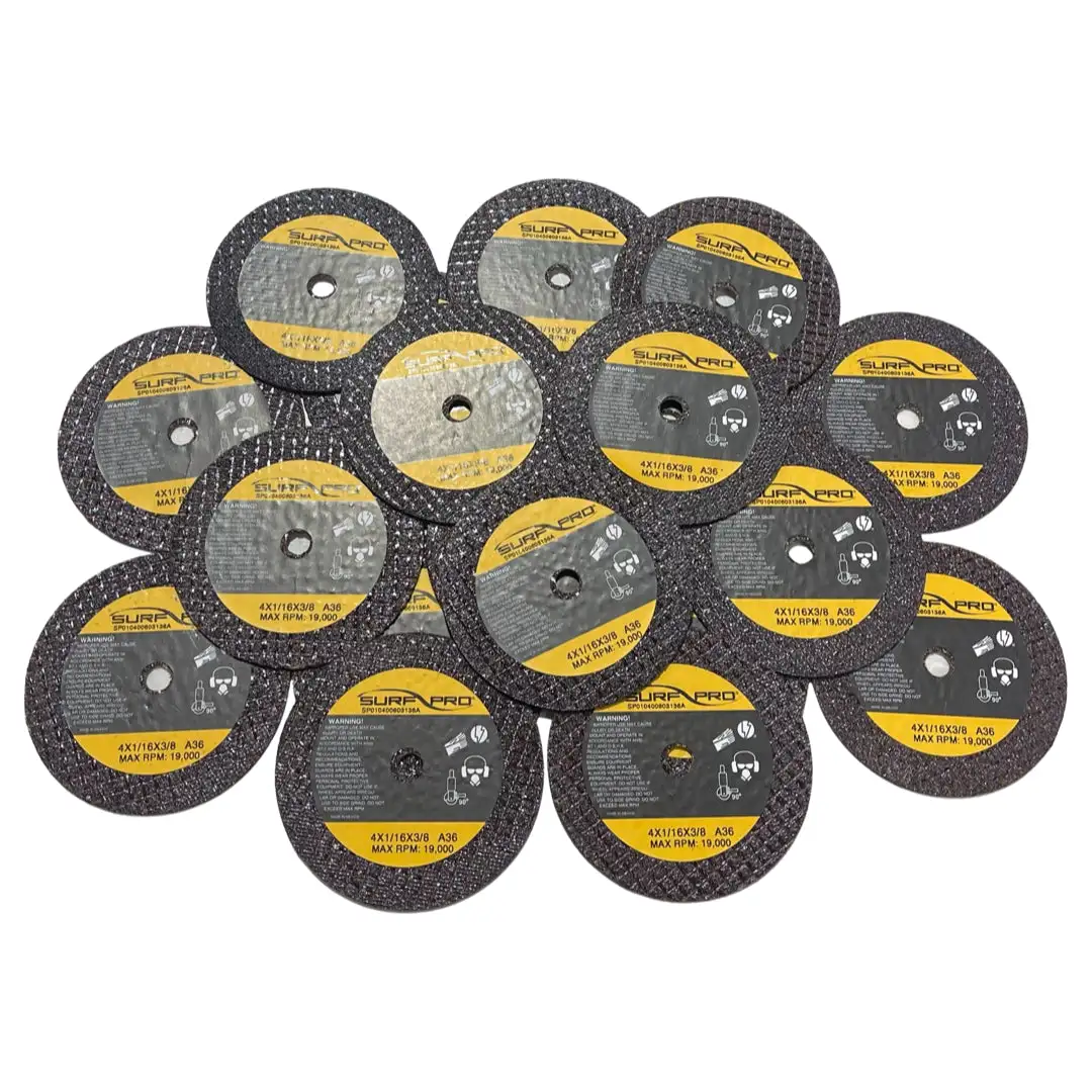Surf-Pro 4" x 1/16" x 3/8" Cut Off Wheels 36 Grit Type 1 Aluminum Oxide 20 Pack