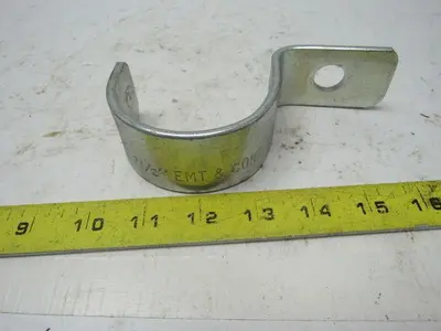 2-1/2" EMY & CONDO Single Hole Steel Strap Lot Of 10