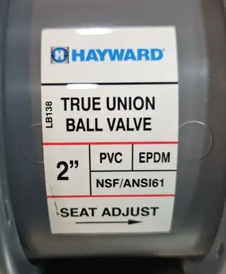 Hayward TB1200STE 2" PVC True Union Ball Valve Loc5D31