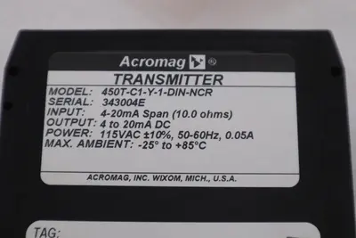 ACROMAG 450T-C1-Y-1-DIN-NCR / 450TC1Y1DINNCR (NEW) STOCK G567A