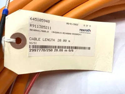 USED BOSCH REXROTH SERVO MOTOR HYBRID CABLE 20M RKH0441/000,0