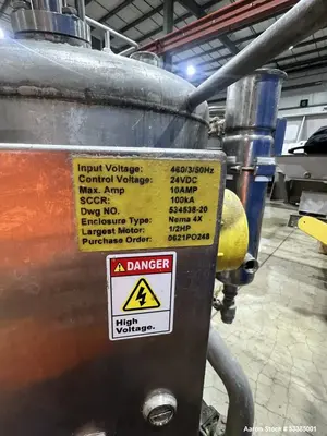 Used Amherst Approximately 75 Gallon 304L Stainless Steel Agitated Pressure Tank