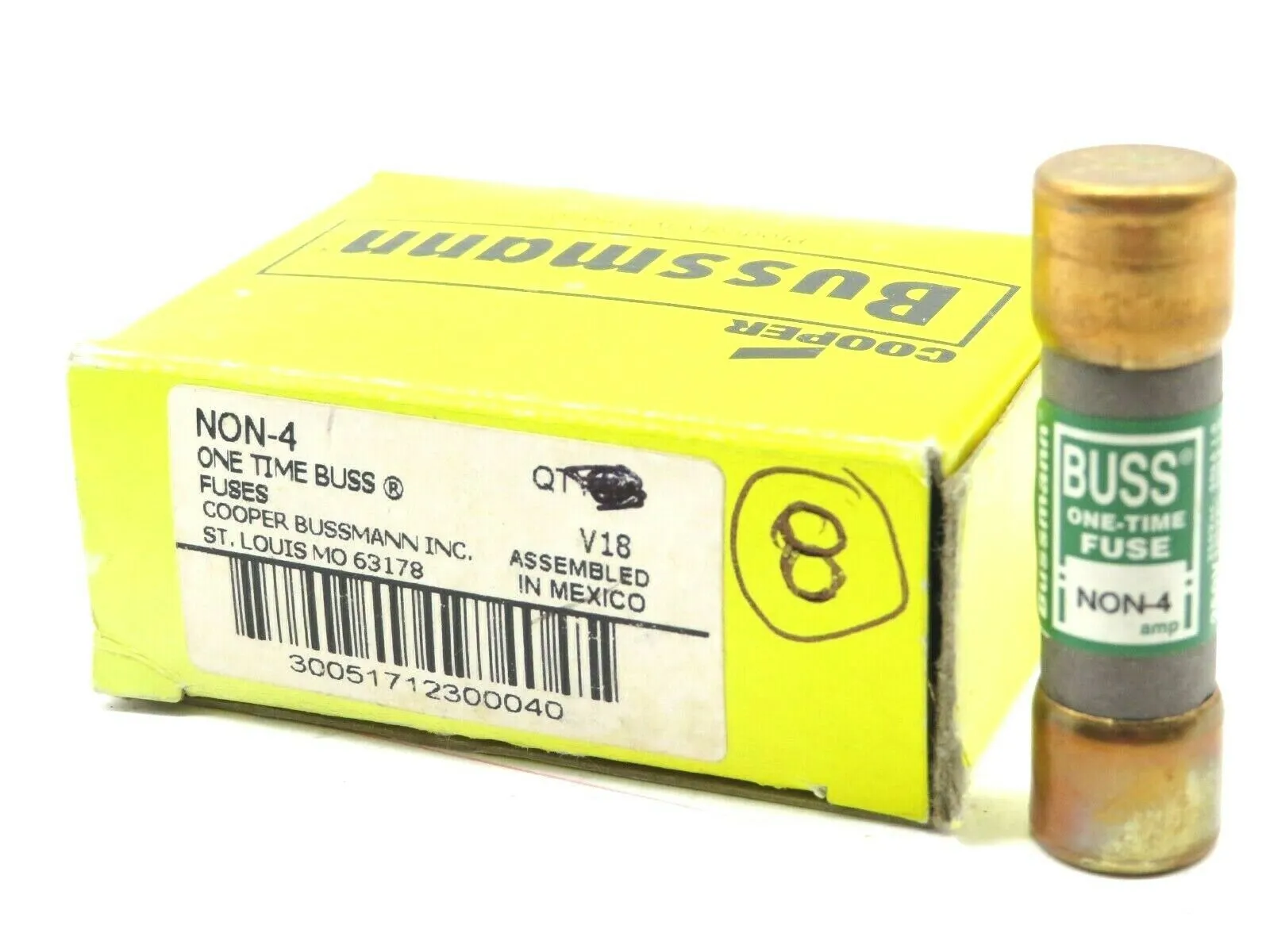 8 NEW BUSSMANN NON-4 FUSES NON4