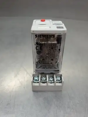 USED Siemens 3TX7112-1LF13 120VAC Relay w/Eaton D3PA2 Relay Socket Base