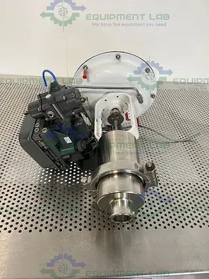 USED FISHER BAUMANN 84161SA SANITARY CONTROL VALVE CV17 W/ FISHER VALVE POSITIONER