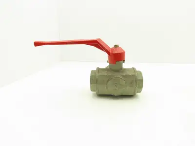 Renus 2" NPT Aluminum 3-Way Ball Valve Full Port
