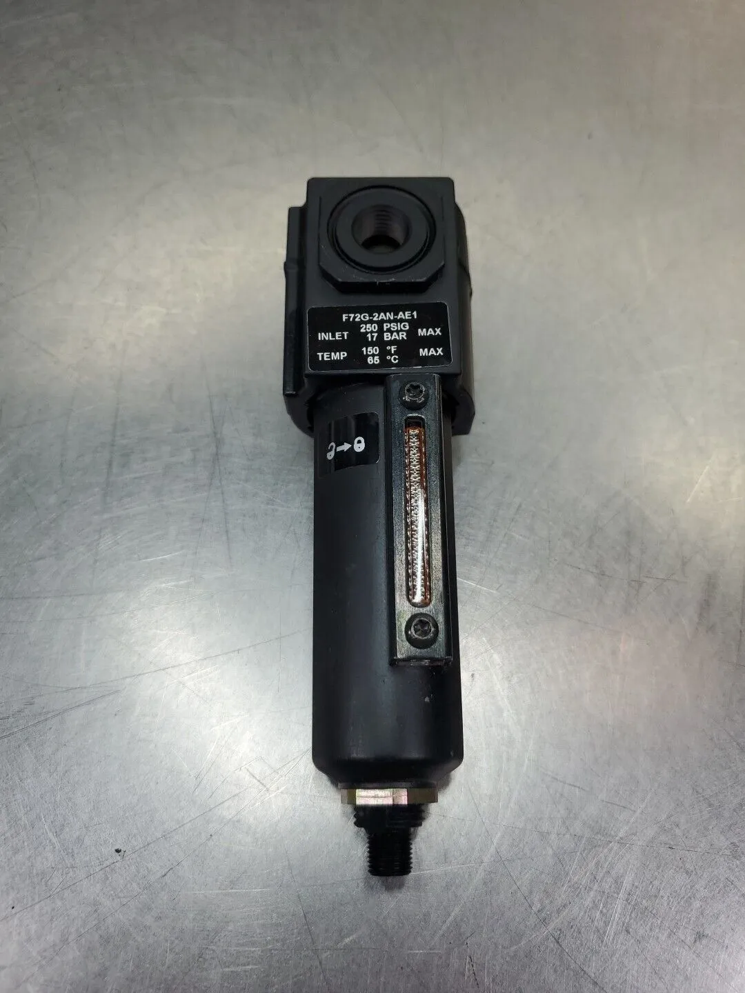 NORGREN EXCELON F72G-2AN-AE1 PNEUMATIC FILTER 1/4" PORT 150 PSI. 6D-2