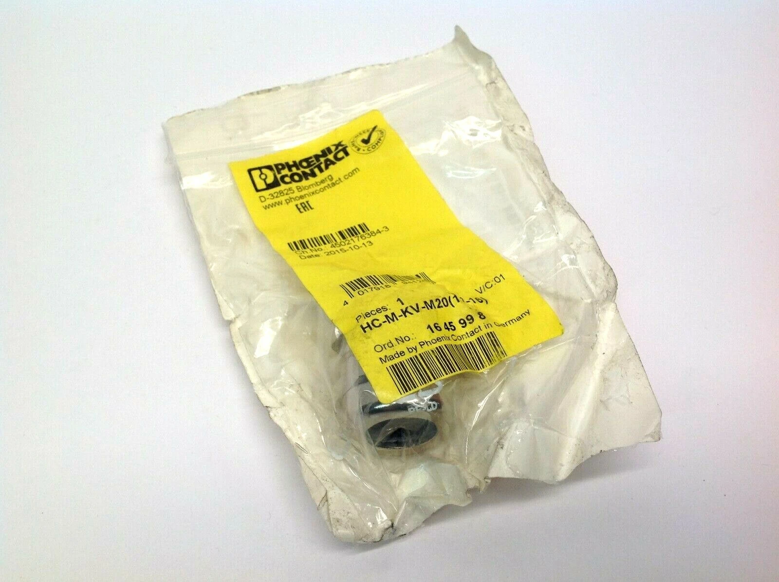 New | in-Stock Phoenix Contact HC-M-KV-M20(11-16) Connector Accessories Michigan US | Maverick Industrial Sales #1394436