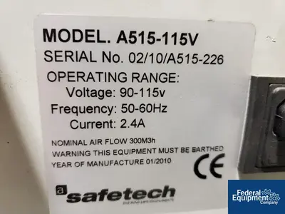 USED Safetech Safetech Cabin Filter Model A515-115V, 115 volts