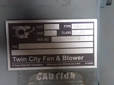 Twin City Fan And Blower Pressure Blower