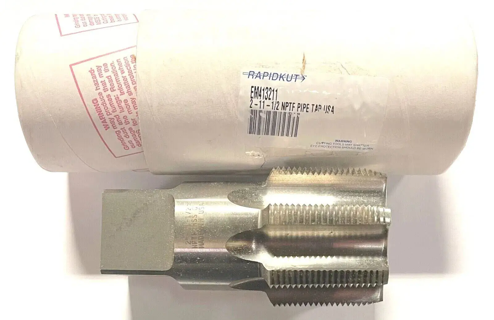 RapidKut 2"-11-1/2 NPTF Taper Pipe Tap High Speed Steel USA Made