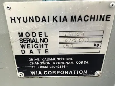HYUNDAI KIA – SKT250SY TURNING CENTER