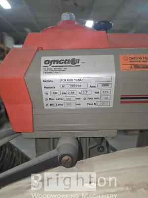 USED 1998 OMGA RN 600 CND USED RADIAL ARM SAW