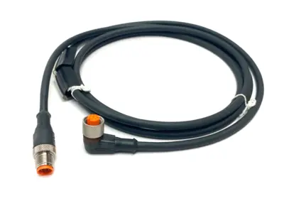 USED LUMBERG AUTOMATION DOUBLE ENDED RIGHT ANGLE CORDSET 8-PIN M TO F