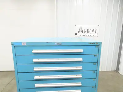 Nu-Era Modular Tool Storage Cabinet 11 Drawer 45x28x61" Stanley Vidmar Blue