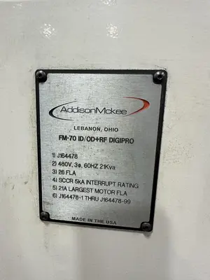 3" DUAL HEAD ADDISON MCKEE MODEL # FM-70 ID/OD+RF DIGIPRO TUBE END FORMER: YOBRO #24693