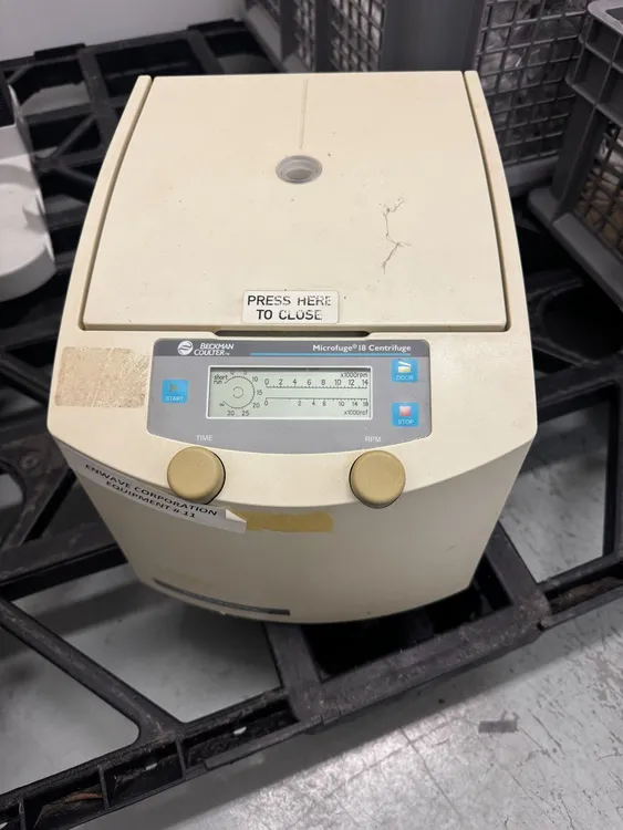 Used BECKMAN COULTER Micrufuge 18 Centrifuge - Benchtop British Columbia CA | Enwave Corp. #1509576
