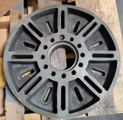 LATHE FACE PLATE, 19-3/4" DIAMETER, A2-8 MOUNT, 4-1/2" THROUGH HOLE, 3" THICKNESS