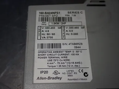New | in-Stock ALLEN BRADLEY 160BA04NPS1 Variable Speed Drives Ohio US | HGR 24 #779120