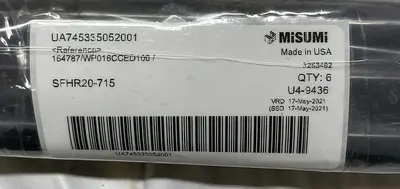 New | in-Stock MISUMI MISUMI SFHR20-715 QTY.6 Misc Electrical & Power Parts | ND Industrial Surplus #1215475