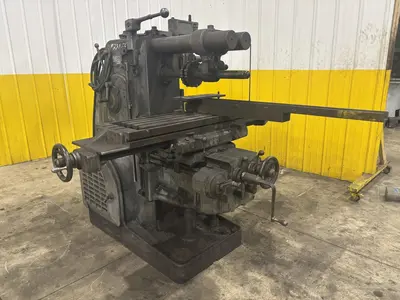 #2 KEARNEY & TRECKER MILWAUKEE MODEL 2CH HORIZONTAL MILL W/ VERTICAL HEAD: YOBRO #23956