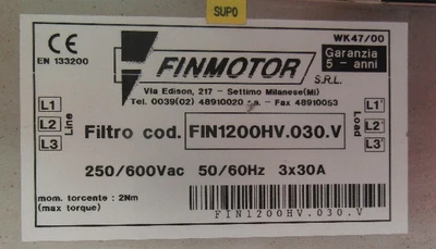 USED FINMOTOR FIN1200HV.030.V