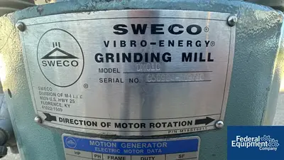 USED SWECO Sweco Vibro Energy Mill, Model DM01C