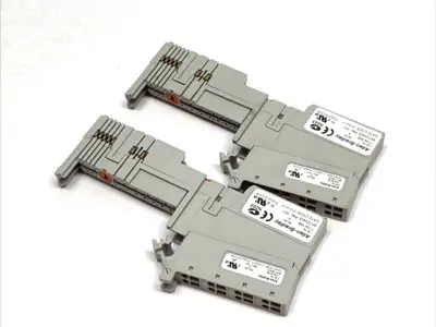 USED ALLEN-BRADLEY POINT I/O 8-POINT TERMINAL BLOCK SER A 95716003 LOT OF 2