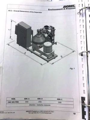 Andritz-Frautech CAO 201 PMO separator, 316SS.