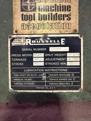 Used ROUSSELLE 8S100 Straight Side Presses Illinois US | Aucto #1437242