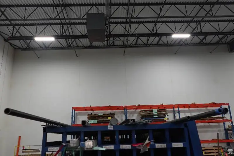 Material on Top of Rack - Threaded Steel Pipe