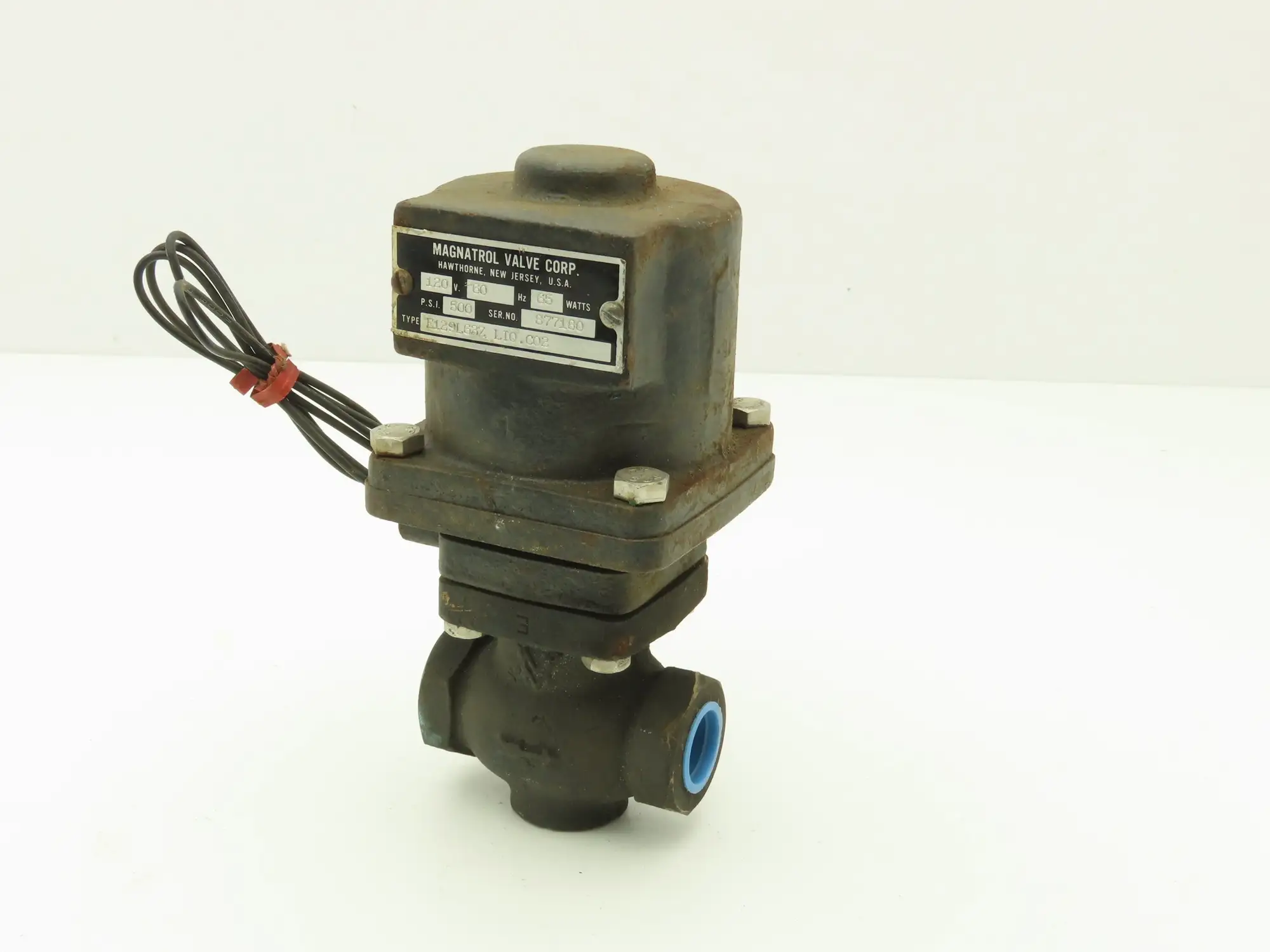 Magnatrol E129L63Z LIQ.CO2 Bronze Solenoid Globe Valve 3/4"npt 500psi 120V