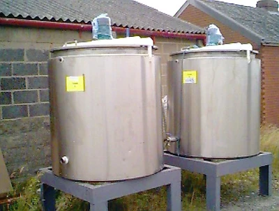 1,100 L S/S Electrically Heated Jacketed Cooker Tank