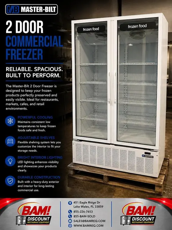 Used MASTER-BILT BLG-48HD Display Freezers Florida US | BAM Discount Restaurant Equipment #1390523
