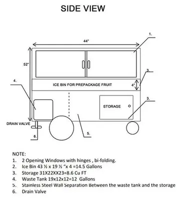 Stainless steel mobile cart - fruit - juice  - coffee - etc