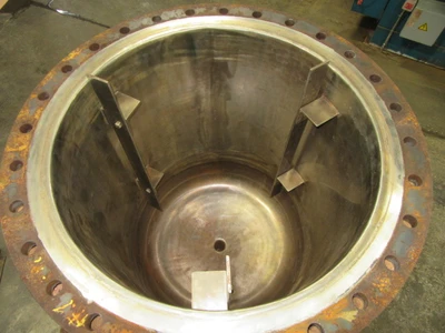 100 gallon Stainless Steel Reactor Body, 316 S/S,  25 psi/FV and 100 psi jacket