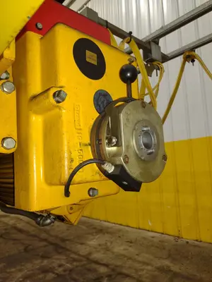 7.5 TON x 27' DESHAZO SINGLE GIRDER TOP RUNNING BRIDGE CRANE WITH STREET UNDERSLUNG HOIST: YOBRO 24991