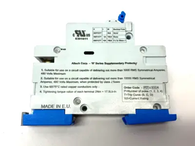 Used Altech Corp. Ser. R Supplementary Circuit Protector Circuit Breakers Michigan US | Maverick Industrial Sales #1460513